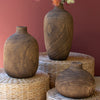 Walnut Wooden Vase Set of 3