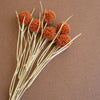 Orange Ball Flowers Faux Plant Stem Bundle Set of 6