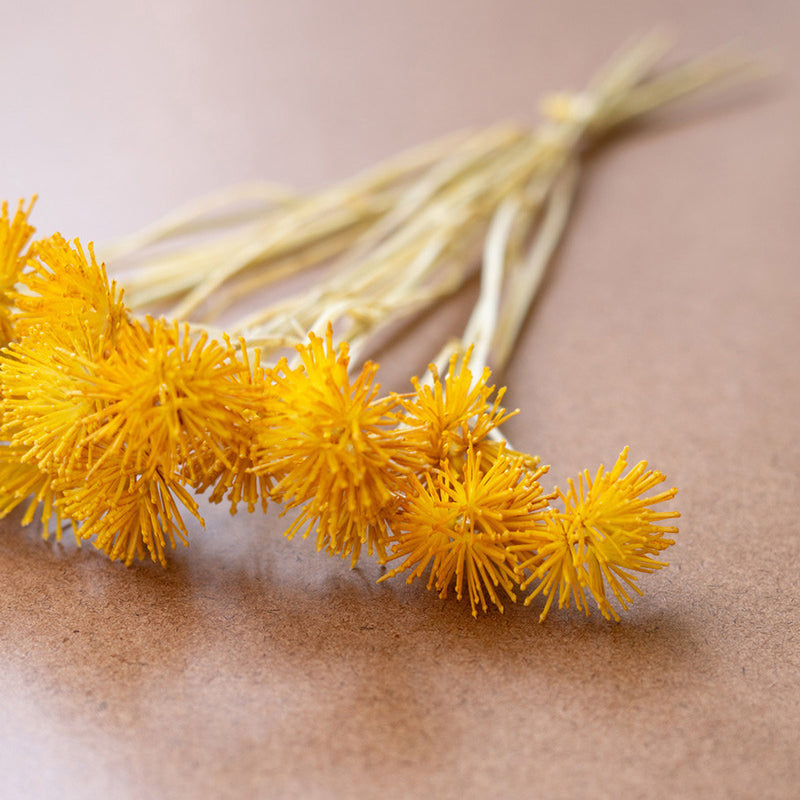 Yellow Mini Flowers Faux Plant Stem Bundle Set of 6