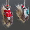 Christmas Squirrel Felt Ornament