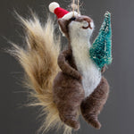 Christmas Squirrel Felt Ornament