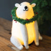 Christmas Polar Bear Lighted Felt Sculpture