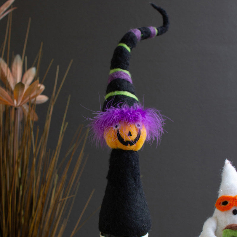 Witchy Jack-O-Lantern Bottle Topper