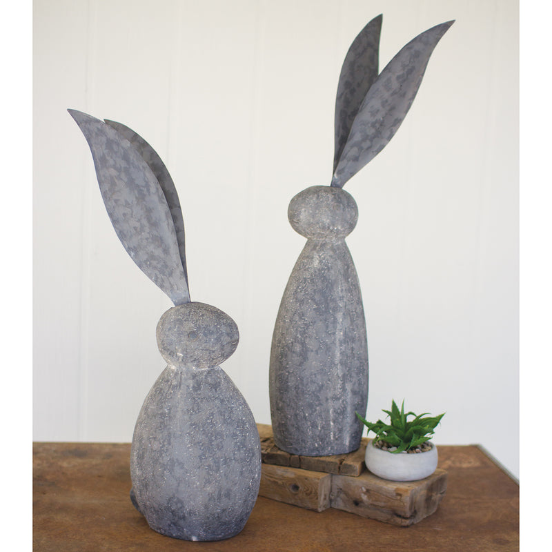 Faux Stone Rabbit Statue