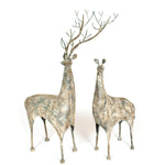 Metal Deer Statue Set of 2