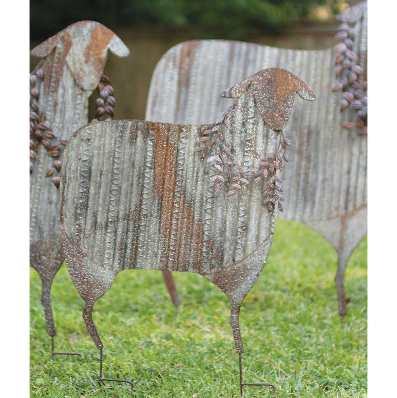 Metal Sheep Yard Art Set of 3