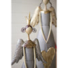 Gold & Gray Christmas Angel Statue Set of 2