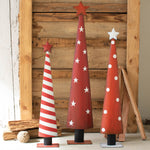 Painted Christmas Topiary Set of 3