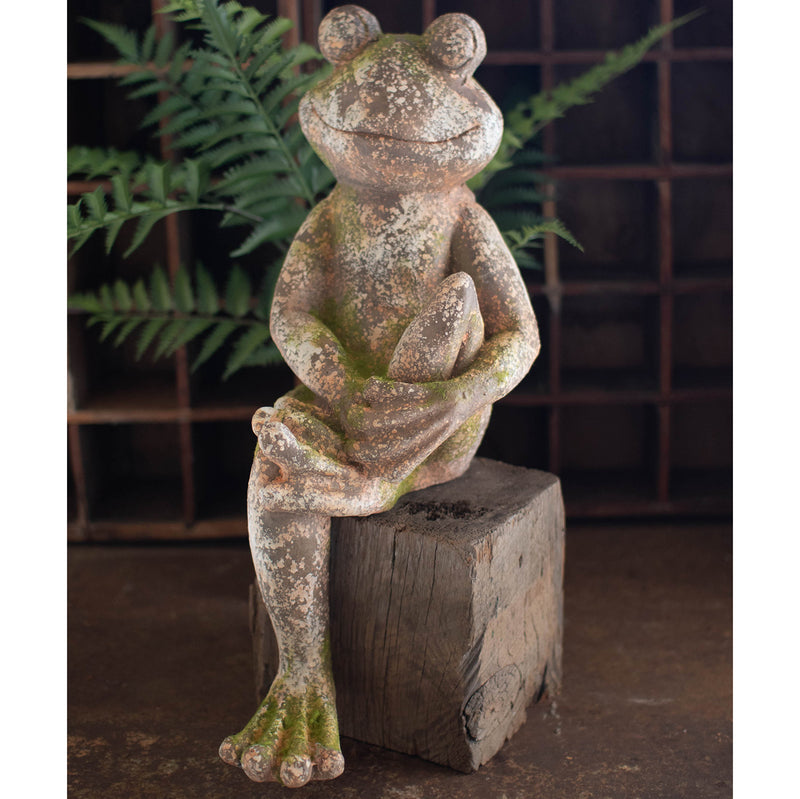 Frog Faux Concrete Statue