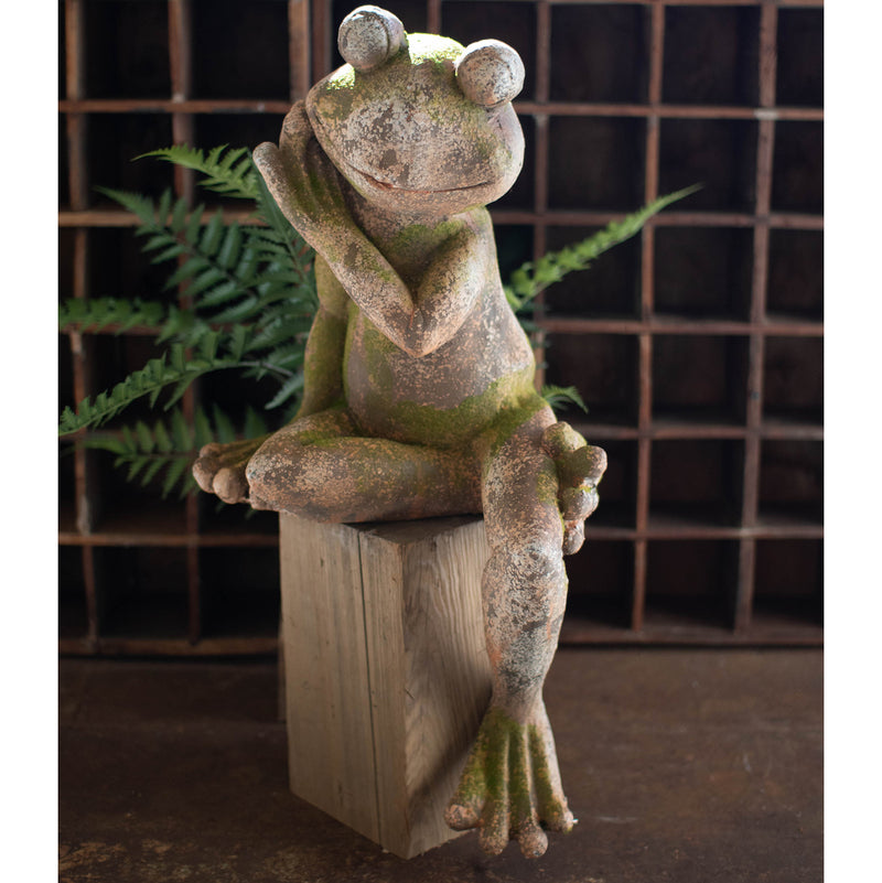 Frog Faux Concrete Statue