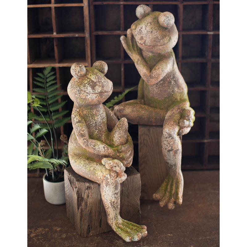 Frog Faux Concrete Statue