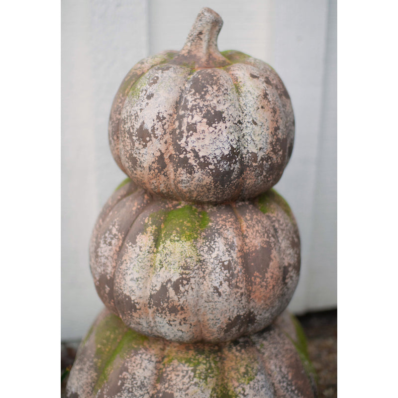 Stacked Pumpkin Concrete Statue