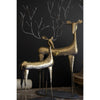 Gold Christmas Deer Statue Set of 2