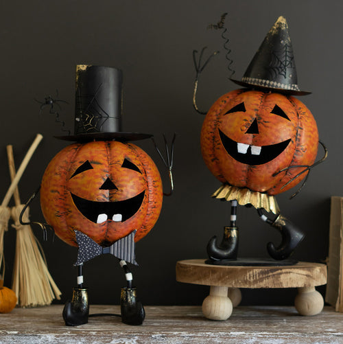 Dancing Jack-O-Lantern Figurine Set of 2