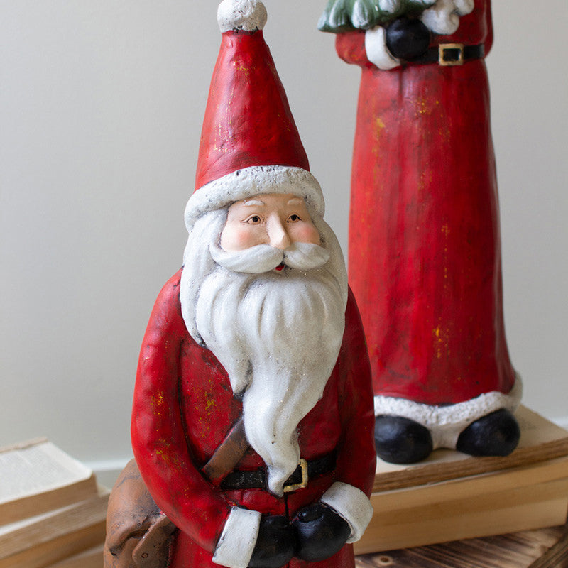 Santa Sculpture Set of 2