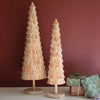 Fir Wood Petal Christmas Tree Set of 2