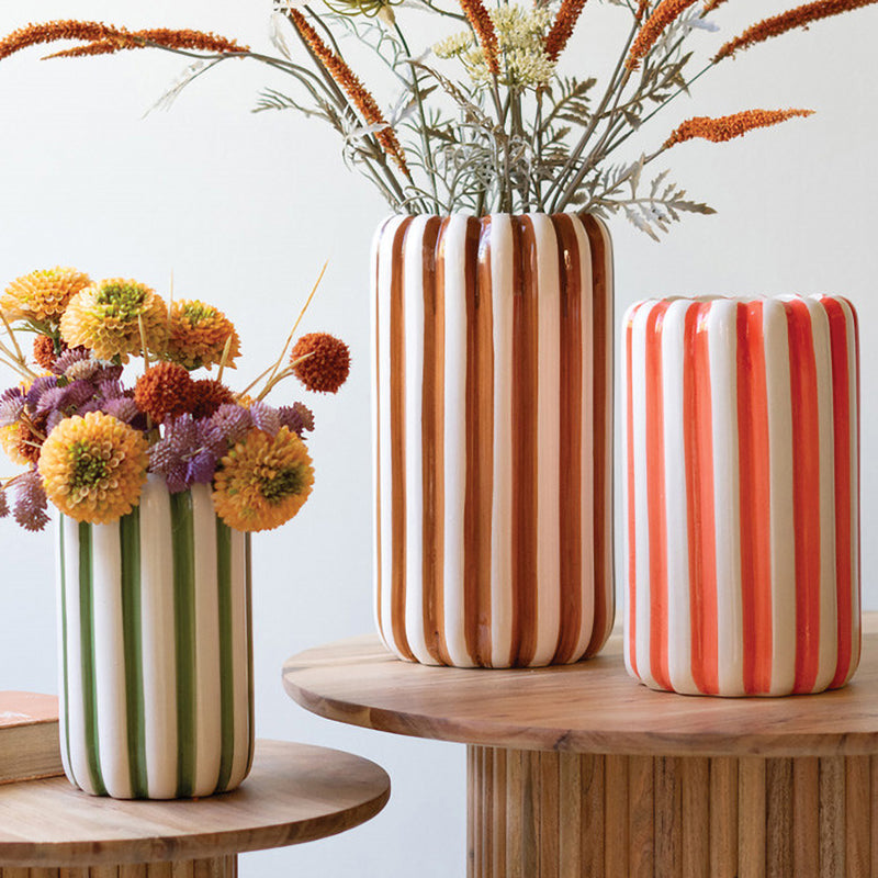 Vertical Stripes Vase Set of 3