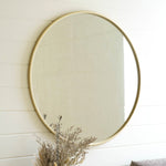 Brass Round Wall Mirror