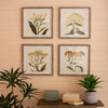 Flower Print Square Framed Art Set of 4