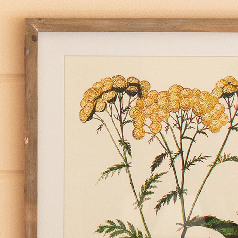 Flower Print Square Framed Art Set of 4