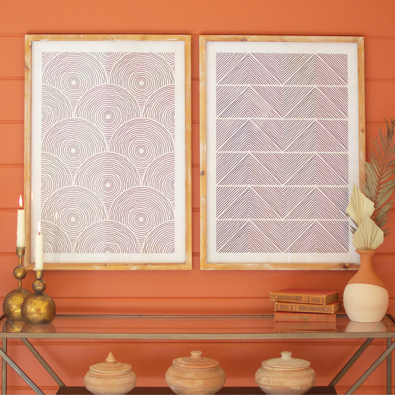 Framed Geometric Print Set of 2