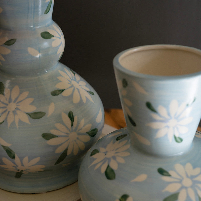 Floral Ceramic Vase Set of 2