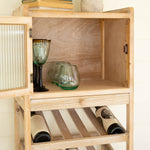 Tall Wooden Wine Cabinet