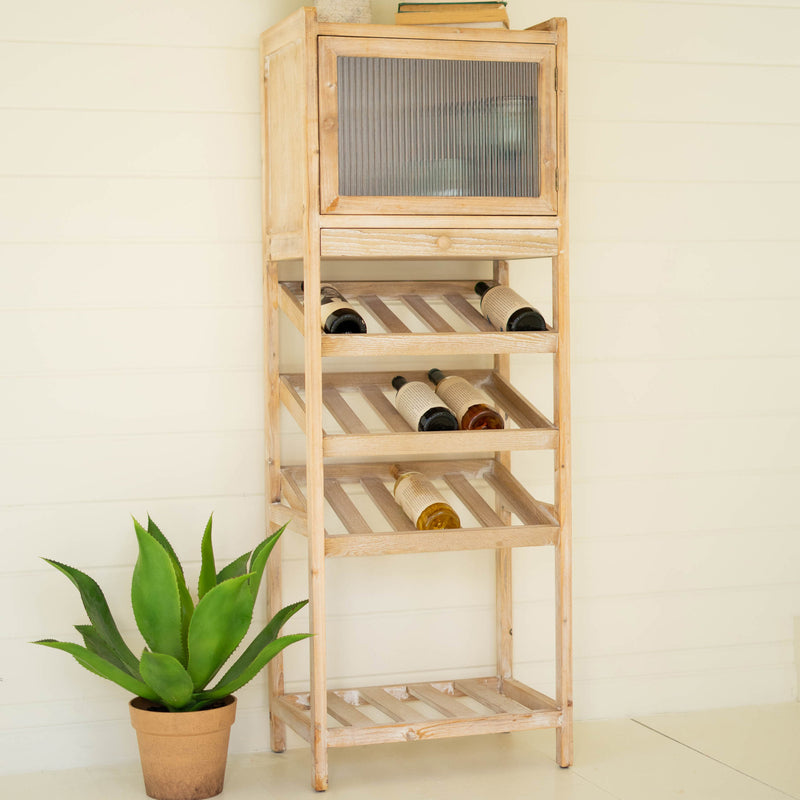 Tall Wooden Wine Cabinet