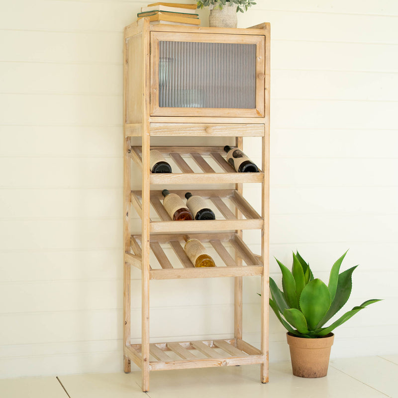 Tall Wooden Wine Cabinet