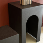 Textured Black Side Table Set of 3