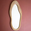 Wavy Carved Wood Wall Mirror