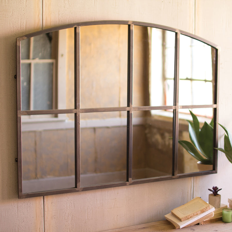 Arched Metal Wall Mirror