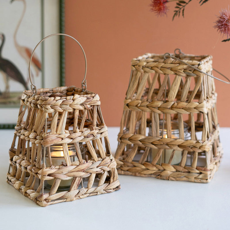 Seagrass Candle Lantern Set of 2