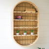 Oval Rattan Wall Shelf