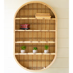 Oval Rattan Wall Shelf