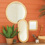 Seagrass Wall Mirror Set of 3