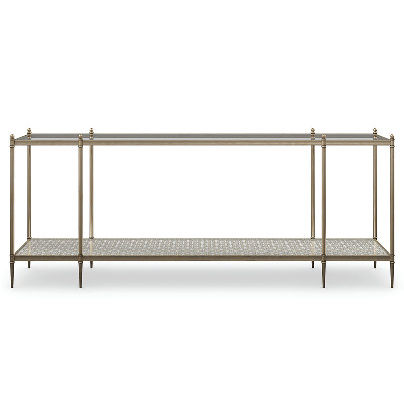 Caracole Perfection New Gold Console Table