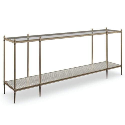 Caracole Perfection New Gold Console Table