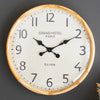 Grand Hotel Round Wood Framed Wall Clock