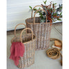 Oval Wicker Tall Basket Set of 2