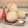 Woven Round Seagrass Christmas Ornament Set of 6