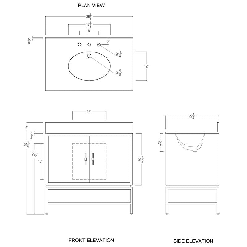 Worlds Away Clifford Bath Vanity