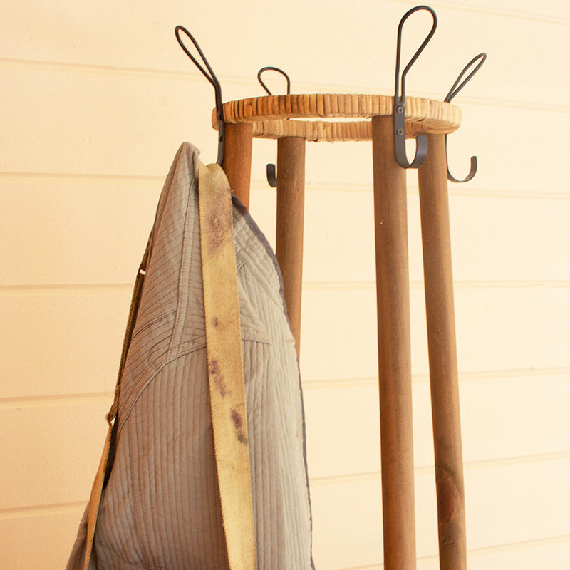 Rattan Tall Coat Rack