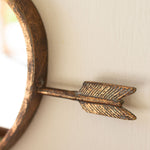 Antique Brass Heart Wall Mirror