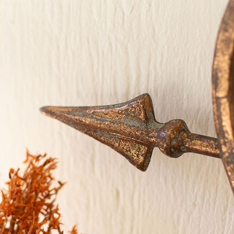 Antique Brass Heart Wall Mirror