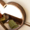 Antique Brass Heart Wall Mirror