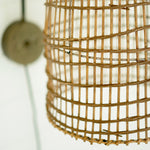 Wicker Dome Wall Sconce