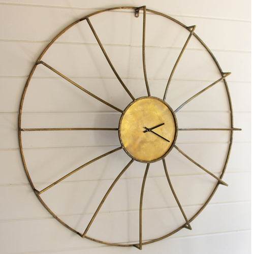 Antique Brass Round Wall Clock