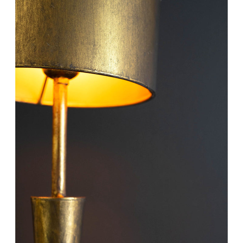 Antique Gold Barrel Table Lamp