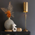 Antique Gold Barrel Table Lamp